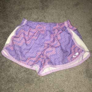 girls purple/light pink shorts